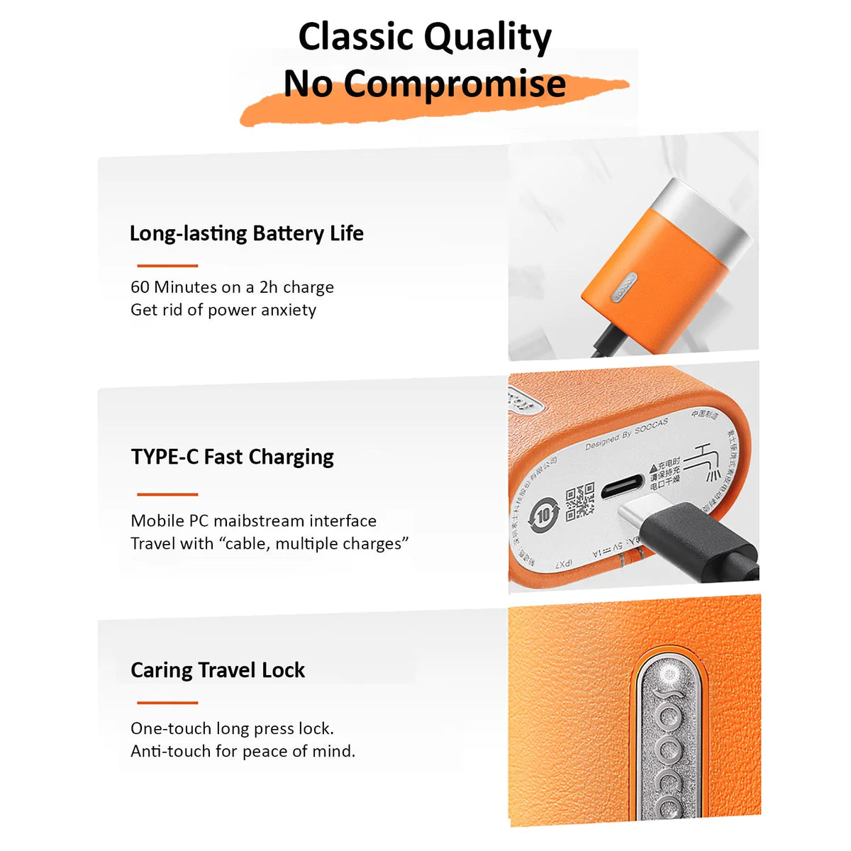 Soocas SP1 Portable Wet or Dry Electric Shaver