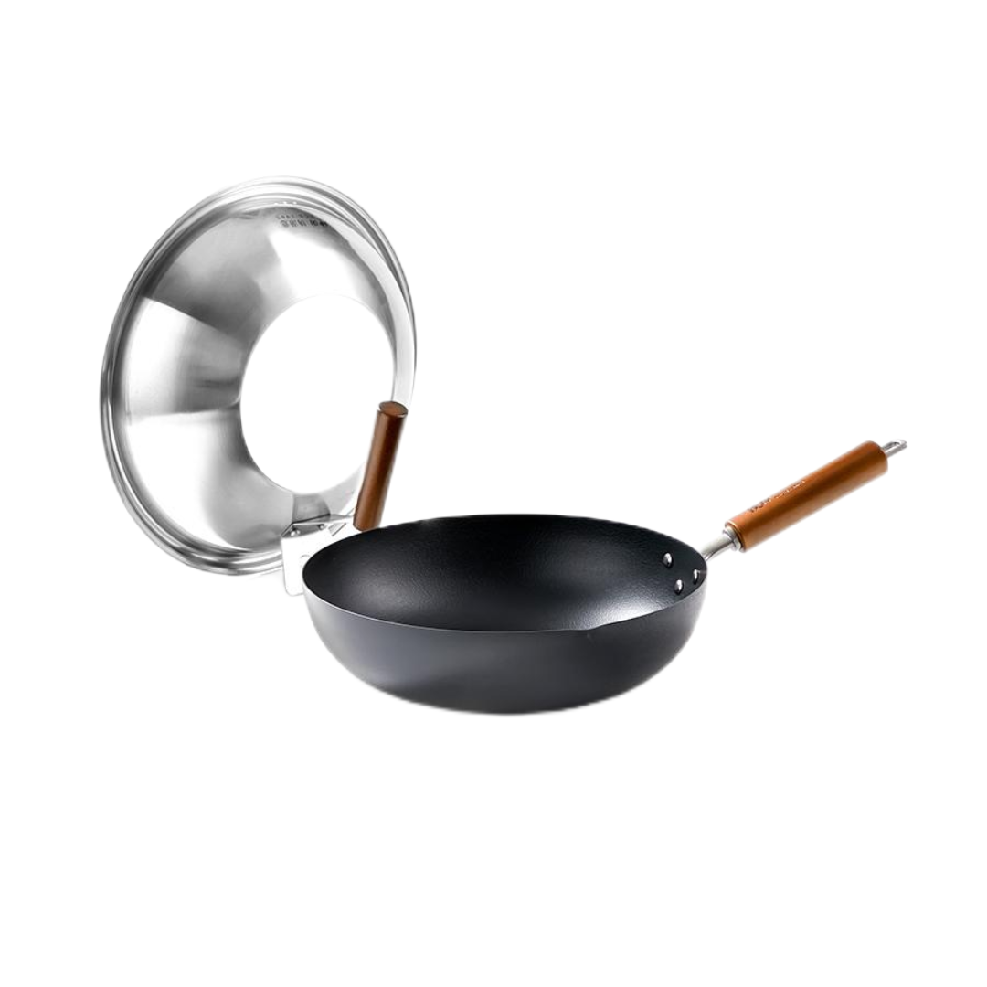 Kanda 30cm Japanese Iron Wok Series Iron God 3rd Generation