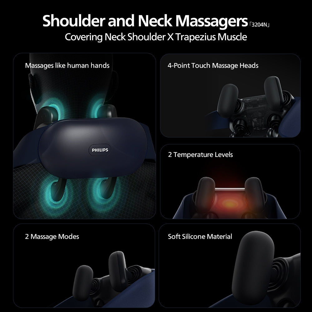 Philips Massager Neck and Shoulder Massager PPM3322DB