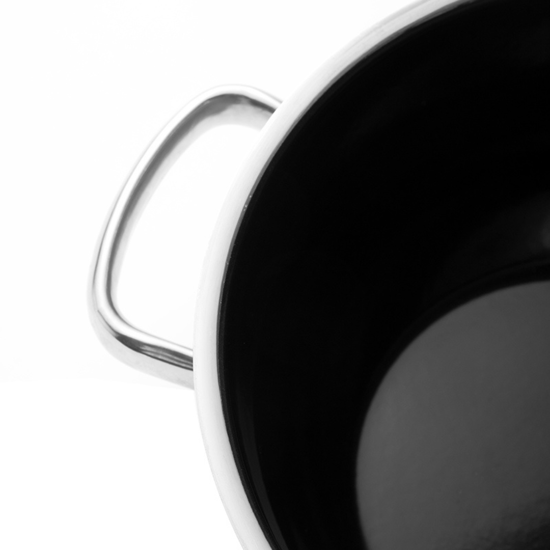 Kanda Japanese Ultra-Light Waterless Stew Pot 22cm Micro-Pressure Braiser with Titanium Fresh-Lock Coating